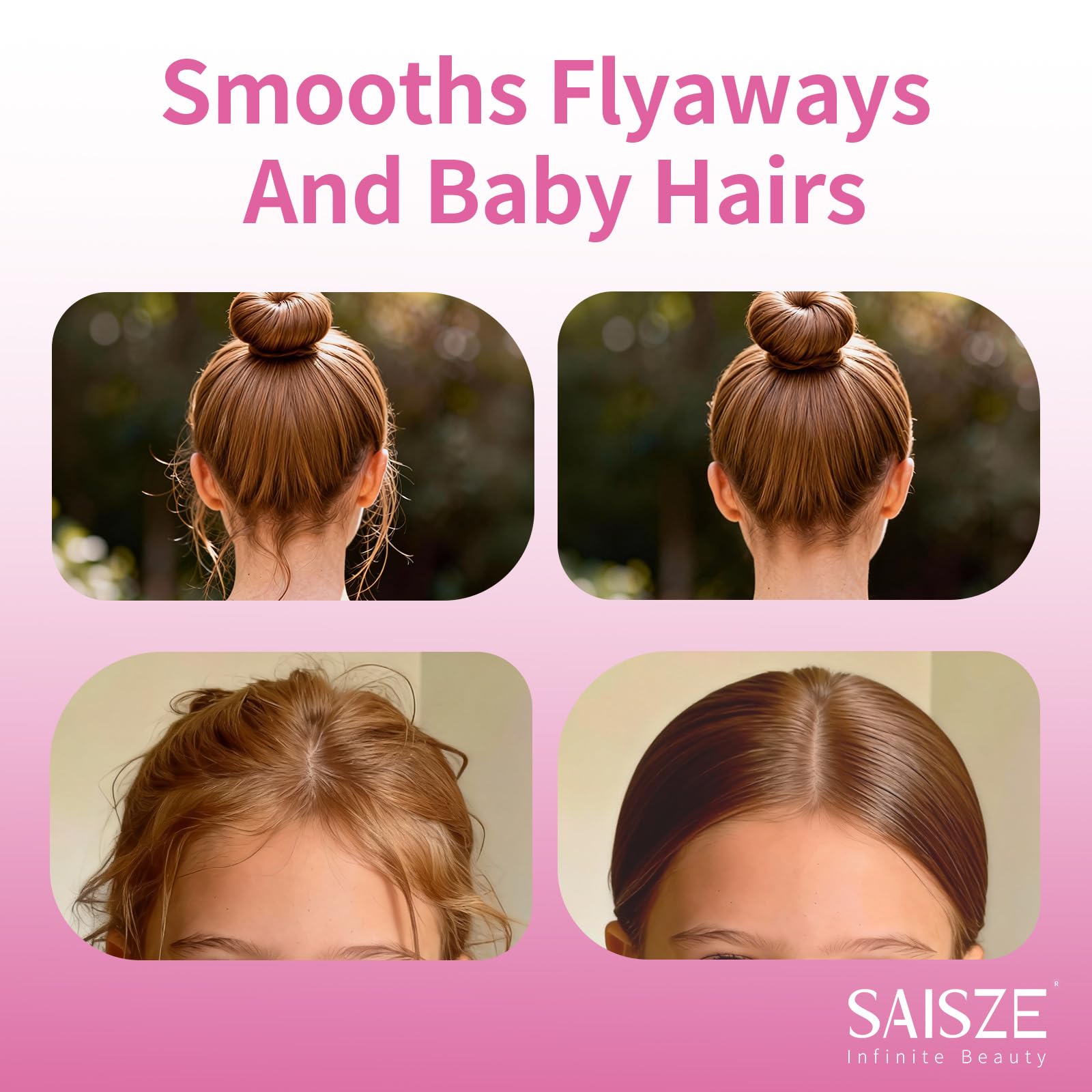 SAISZE barra de cera con brillo natural para cabello liso y rizado.