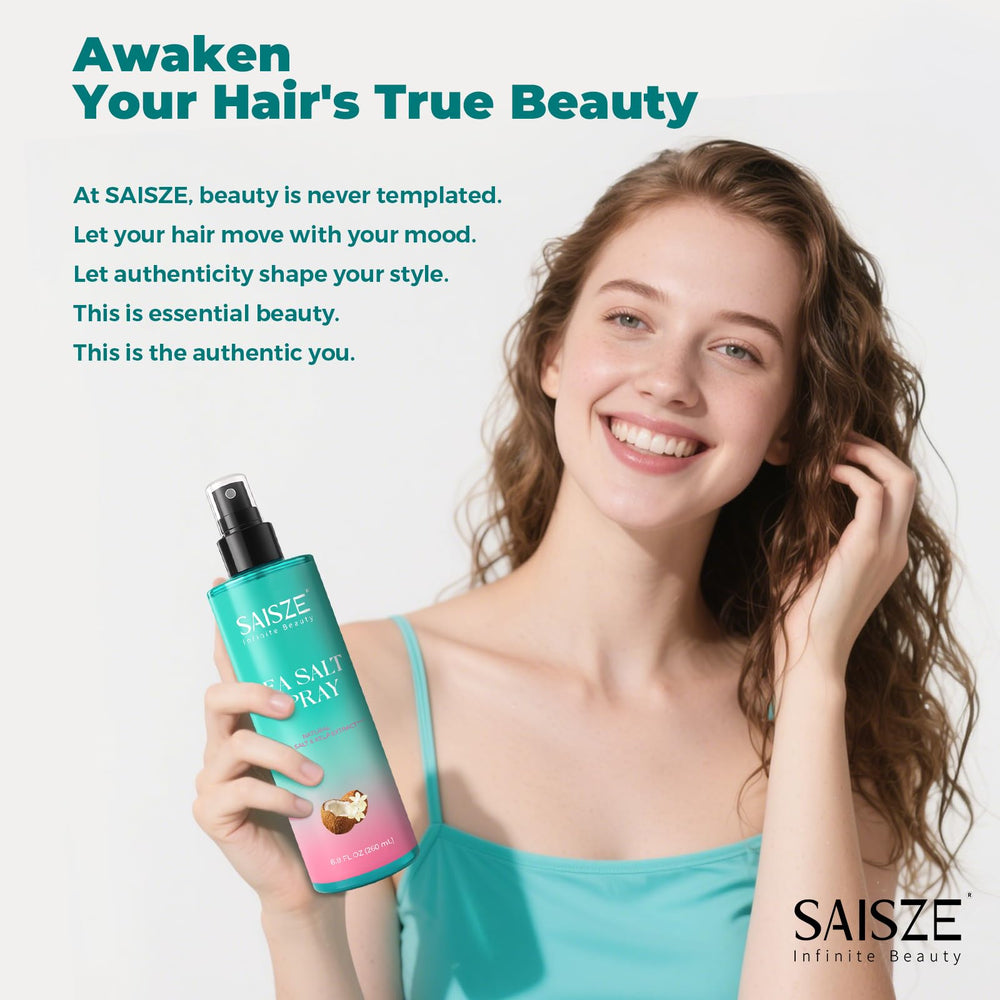 SAISZE Sea Salt Spray ingredients highlight clean formula with aloe and kelp