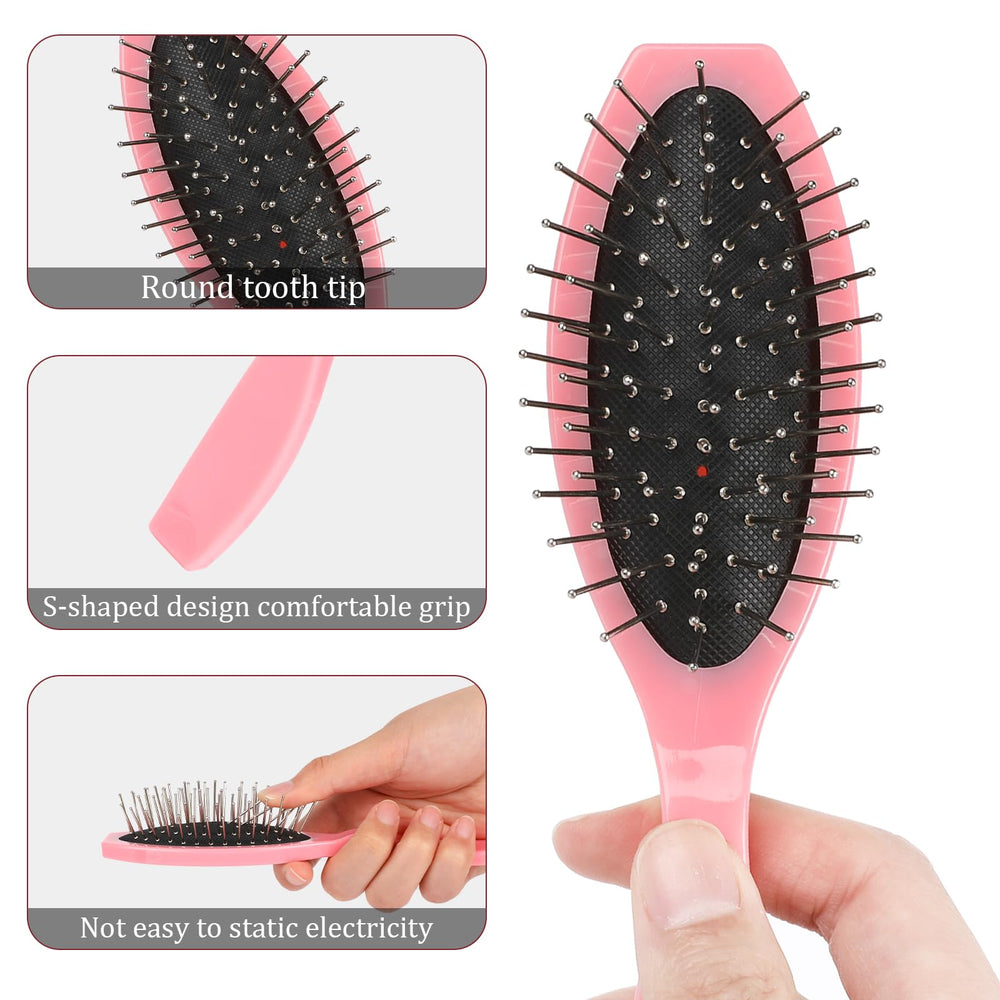 Salbsever wig brush with ergonomic handle for comfortable grip.