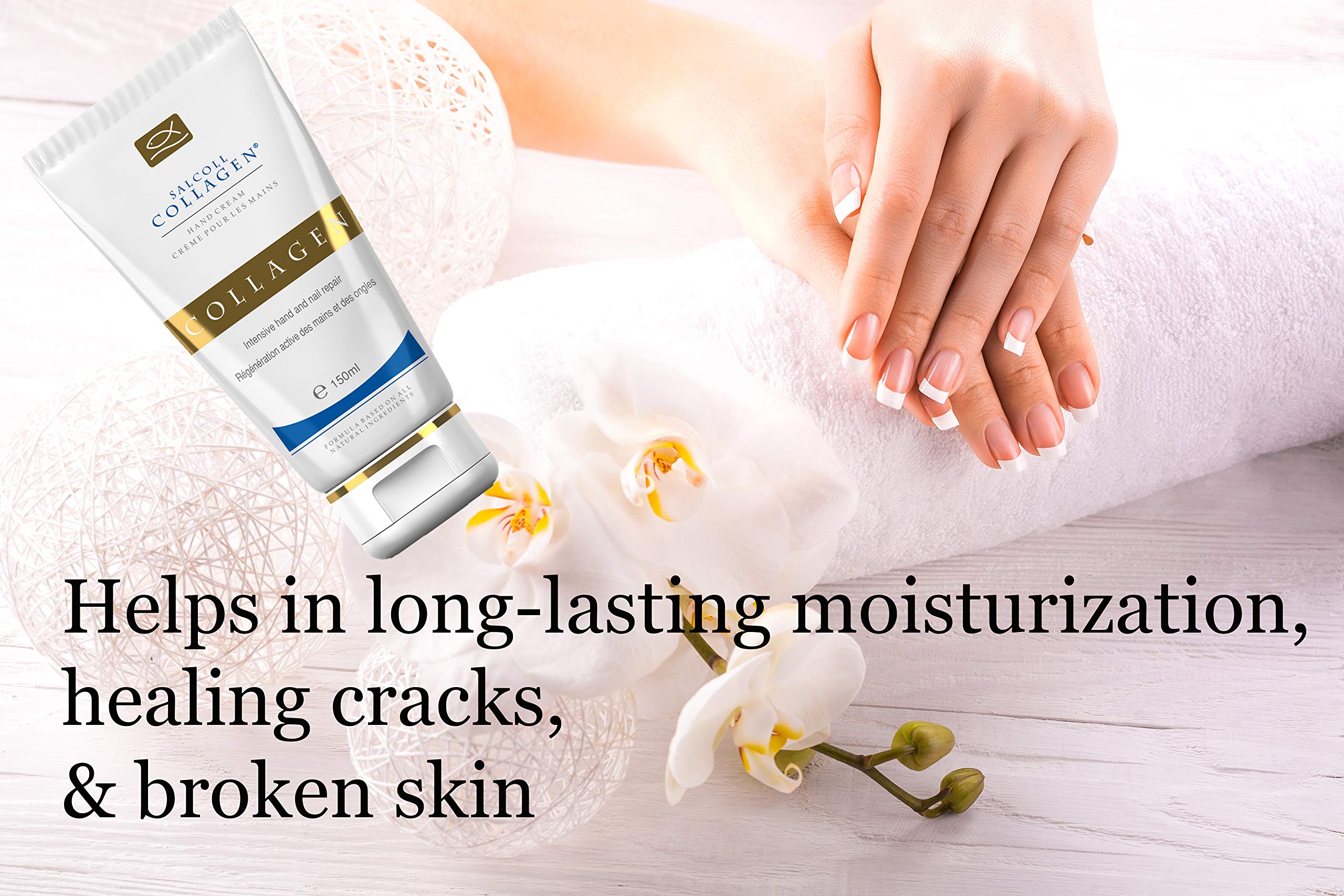 Pump dispenser for mess-free application of Salcoll hand cream