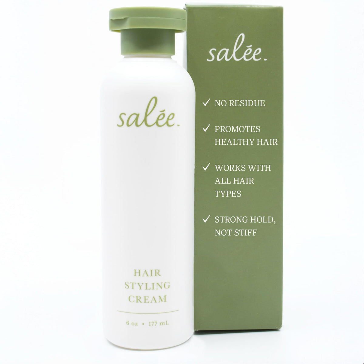 SALEE styling cream anti-frizz for sleek, shiny hair all day.