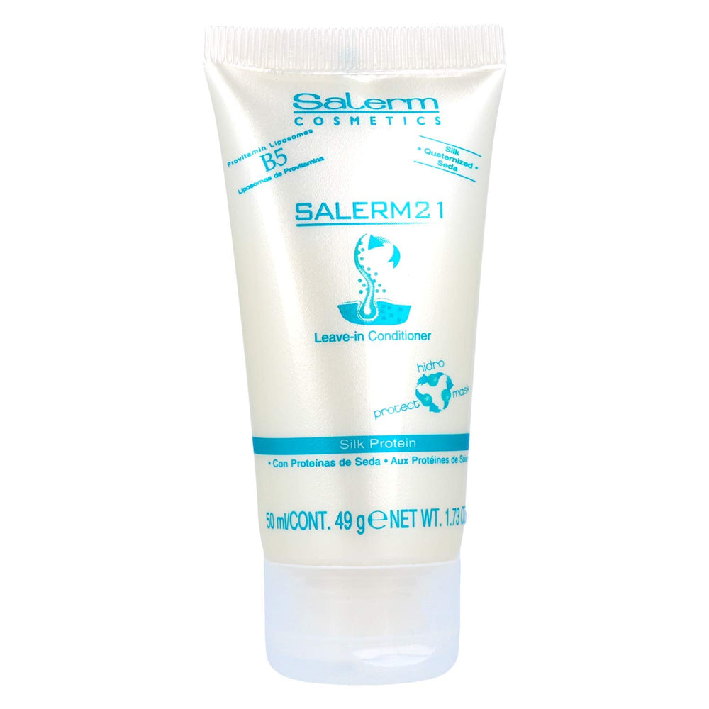 SALERM 21 B5 silk protein leave-in conditioner bottle for smooth, moisturized hair