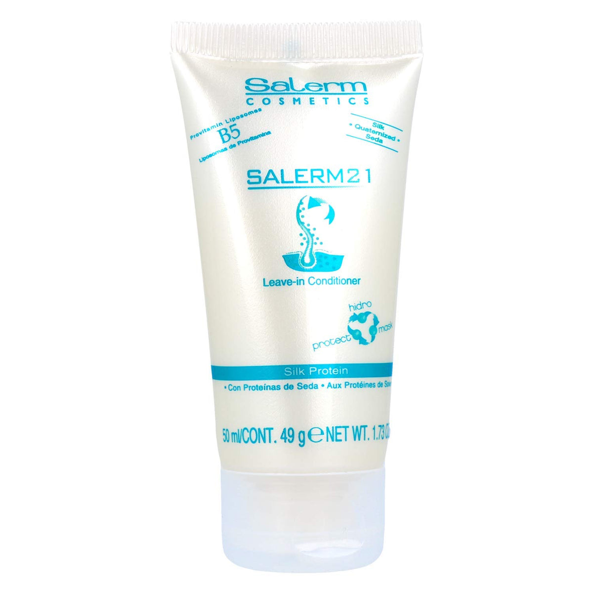 SALERM 21 B5 silk protein leave-in conditioner bottle for smooth, moisturized hair