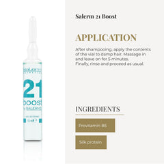 SALERM 21 Boost heat protection icon; guards against styling heat damage.