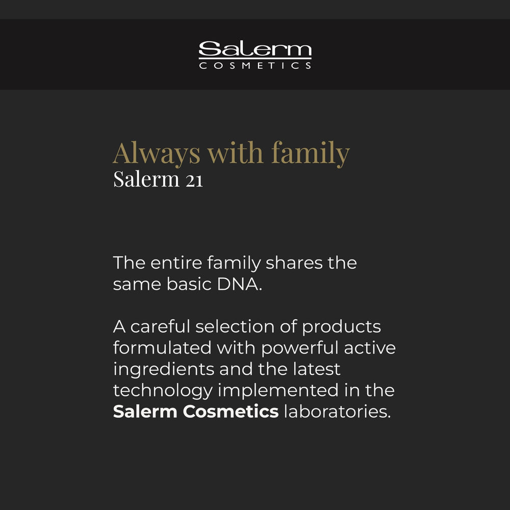 SALERM 21 Boost silk protein close-up; supports healthy, gleaming strands.