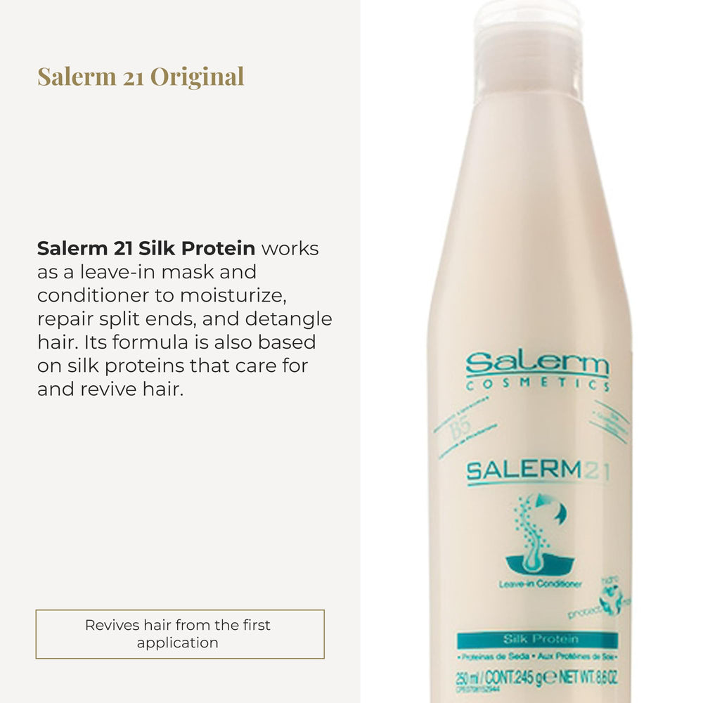 SALERM 21 proteina seda textura crema: aplicación fácil y brillo natural
