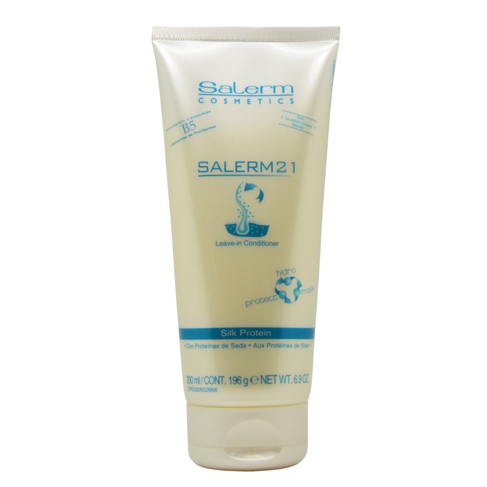 SALERM Acondicionador sin enjuague con B5 y liposomas de seda para cabello suave y manejable.