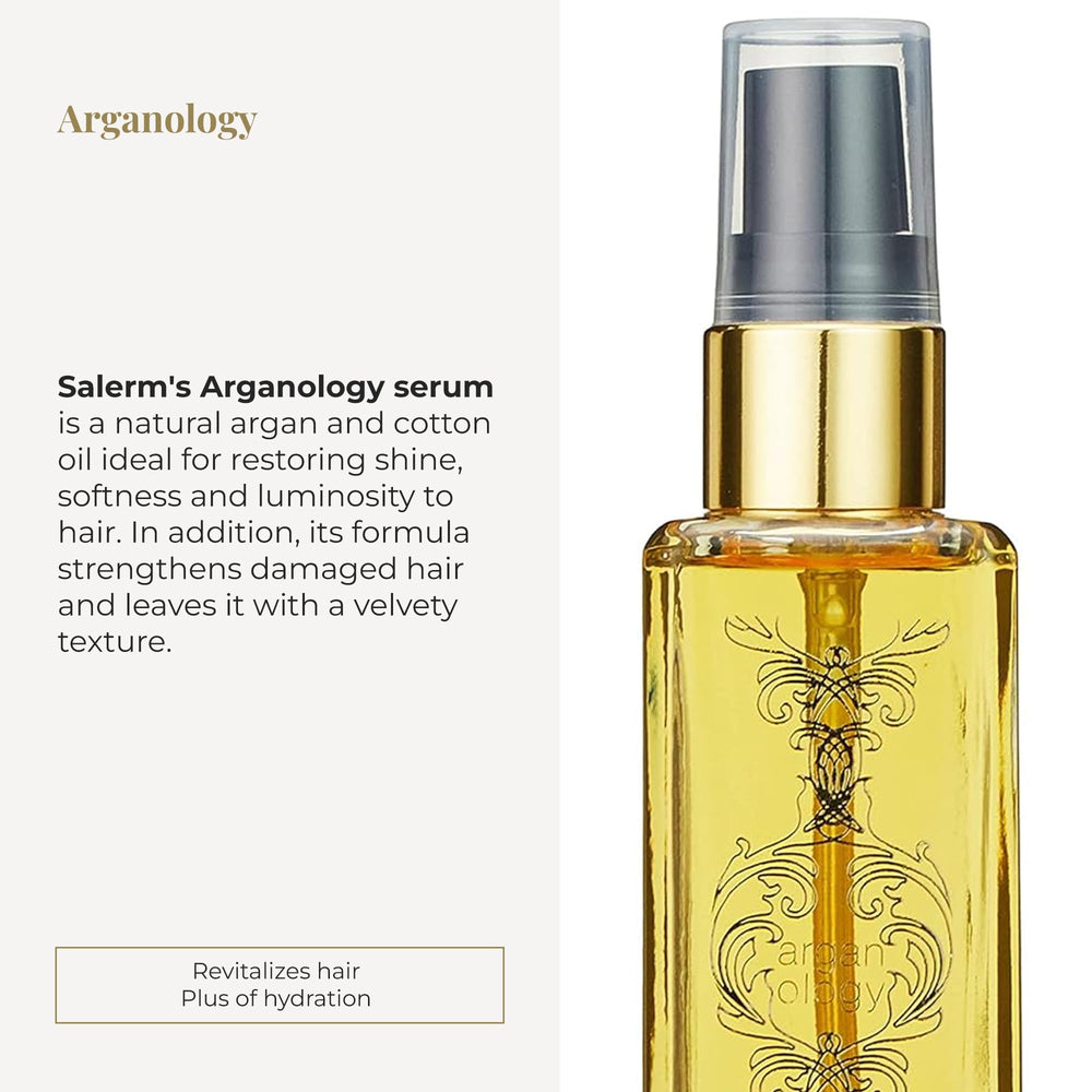 SALERM Arganology Serum: aplicación en las manos para hidratar el cabello