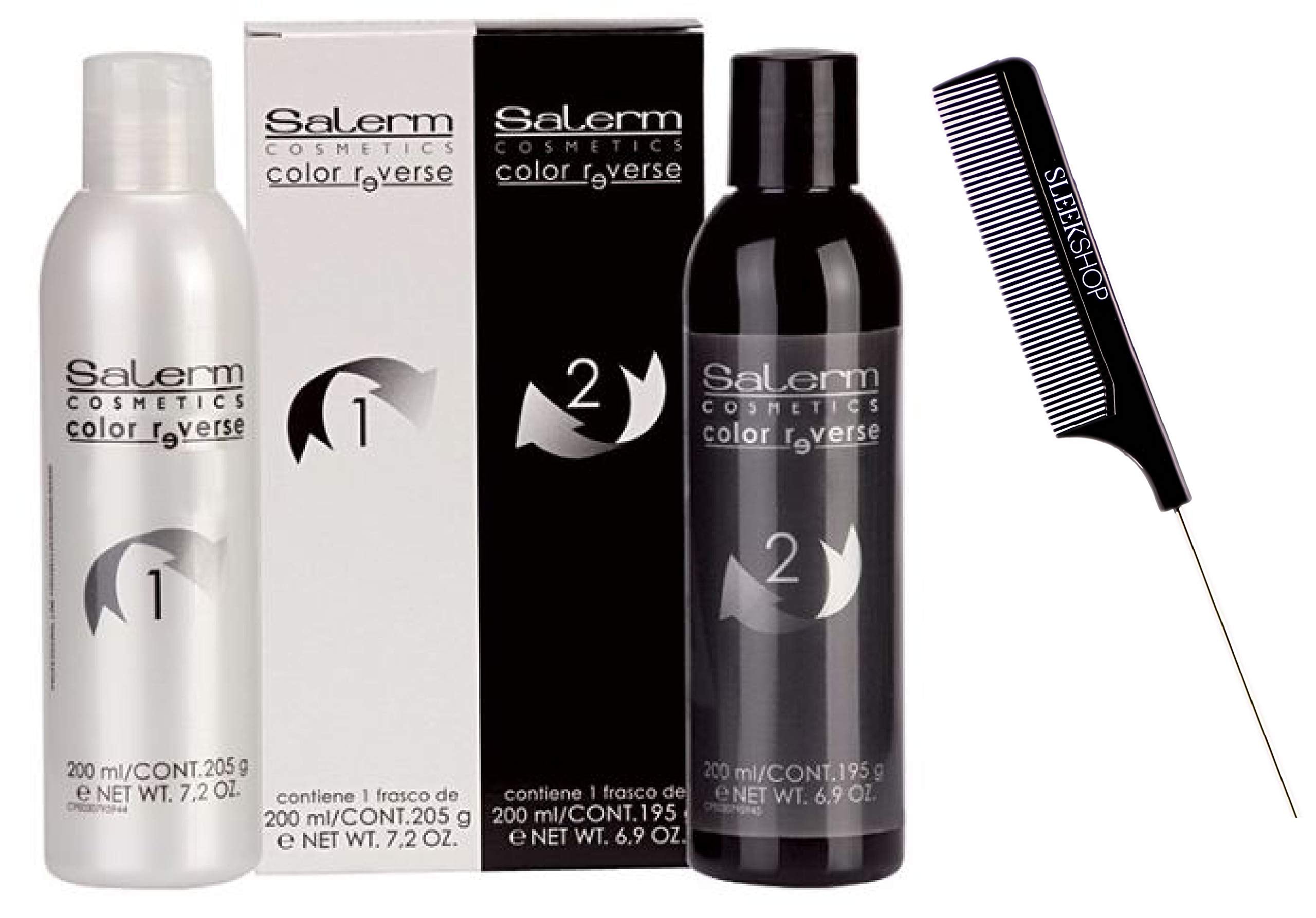 SALERM Color Reverse bottle and comb for safe pigment removal and precise application.