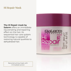 Textura cremosa de SALERM Hi Repair Mask permite aplicación suave y homogénea.