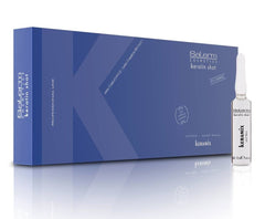 SALERM Keratin Shot Keramix ampoules for semi-permanent smoothing and easier styling.