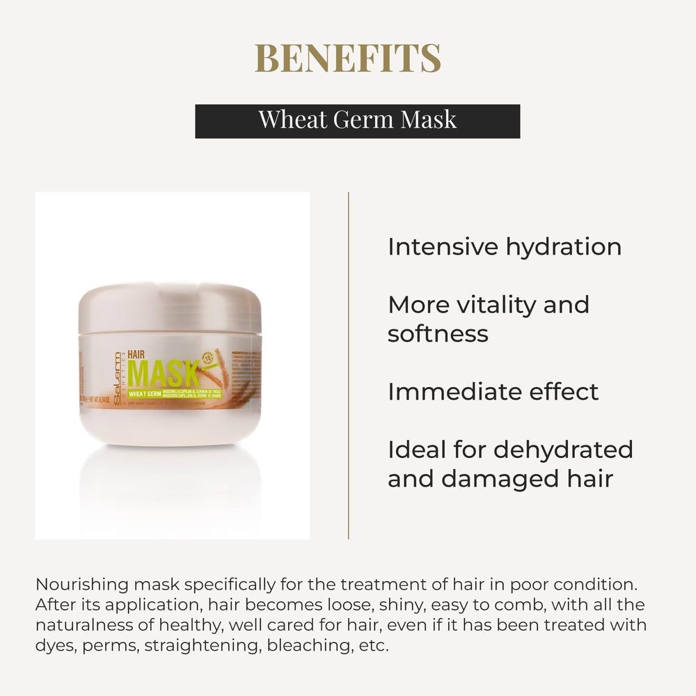 Salerm mascarilla nutritiva muestra textura cremosa para hidratar el cabello.