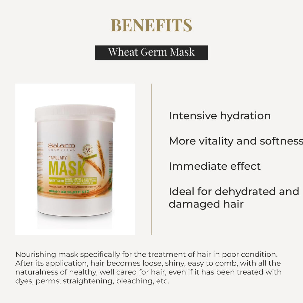 SALERM Nourishing Hair Mask being dispensed for even coverage