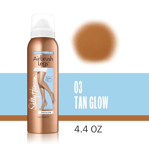 Sally Hansen Airbrush Legs spray-on application demonstrates quick, even coverage for a flawless look.