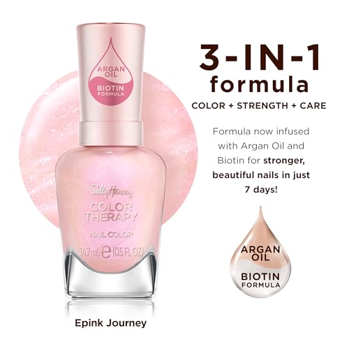 Acabado brillante de Sally Hansen Color Therapy Epink Journey en una capa.