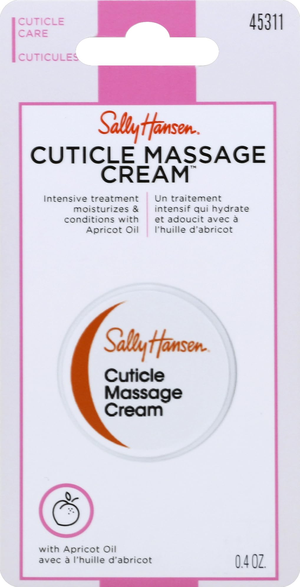 Sally Hansen crema masaje cutículas 12ml, suaviza y acondiciona cutículas secas.