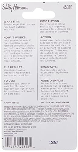 Sally Hansen Cuticle Rehab closeup highlights jasmine and rose extracts for nourishment.