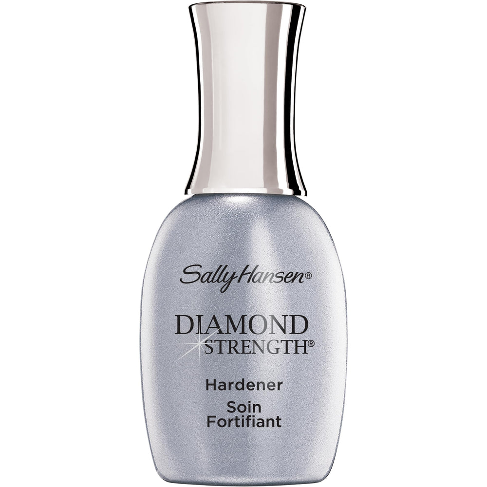 Sally Hansen Diamond Strength bottle shown, offering durable hardening for fragile nails