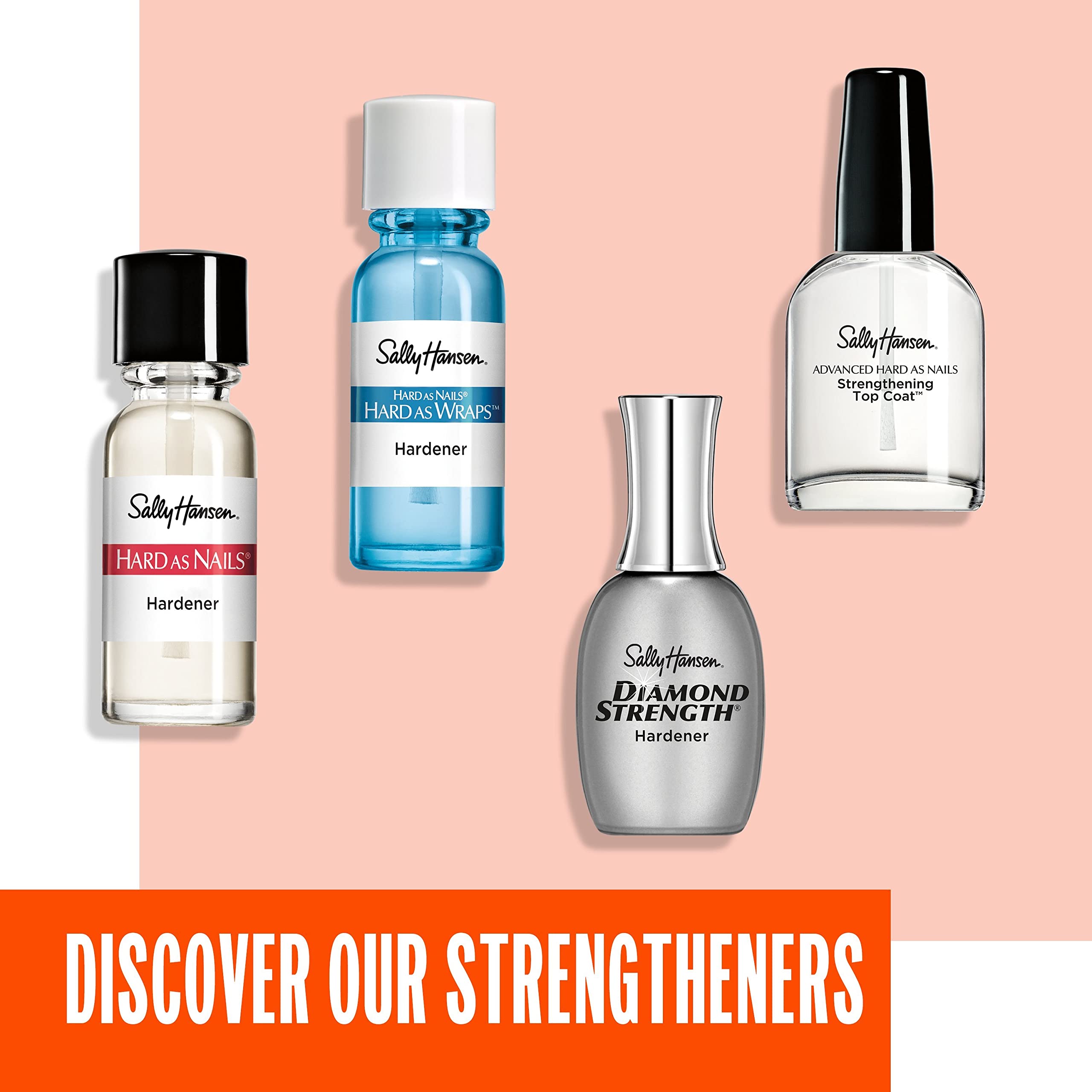 Textura de secado rápido del fortalecedor Sally Hansen en uñas