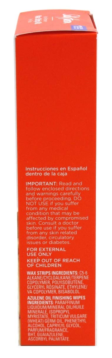 Sally Hansen face wax strips remove short facial hair on cheeks and lip area