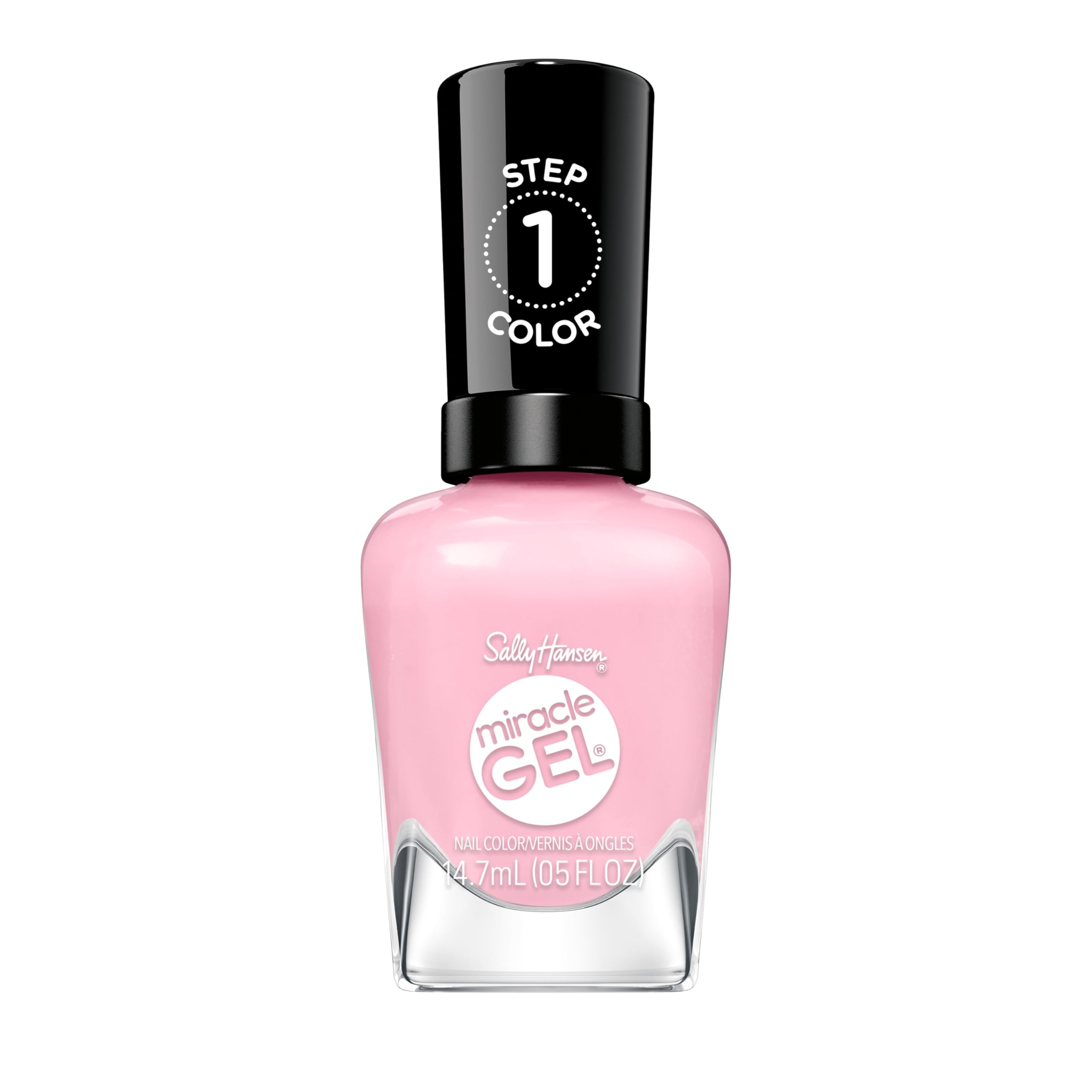 Sally Hansen Gel Milagro Rosa, botella rosa crema para tono suave y duradero