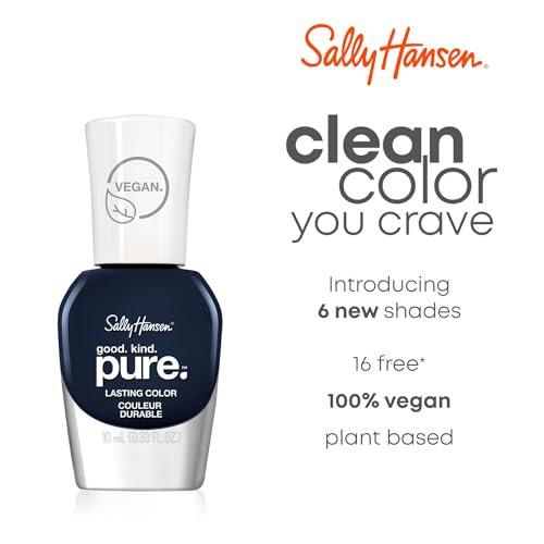 Sally Hansen Good. Kind. Pure. close-up of nail application for a seamless finish and shine.