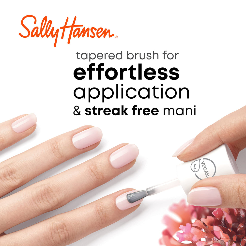 Sally Hansen Good. Kind. Pure. glossy finish on nails highlights long-lasting shine.
