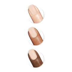 Swatches of Cashew Butter show sheer, buildable color on nails.