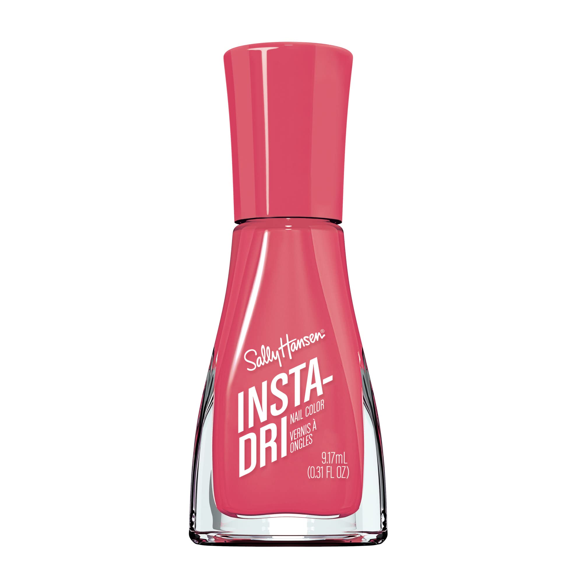 Sally Hansen Insta-Dri 315 fucsia, brocha de precisión para una aplicación limpia.