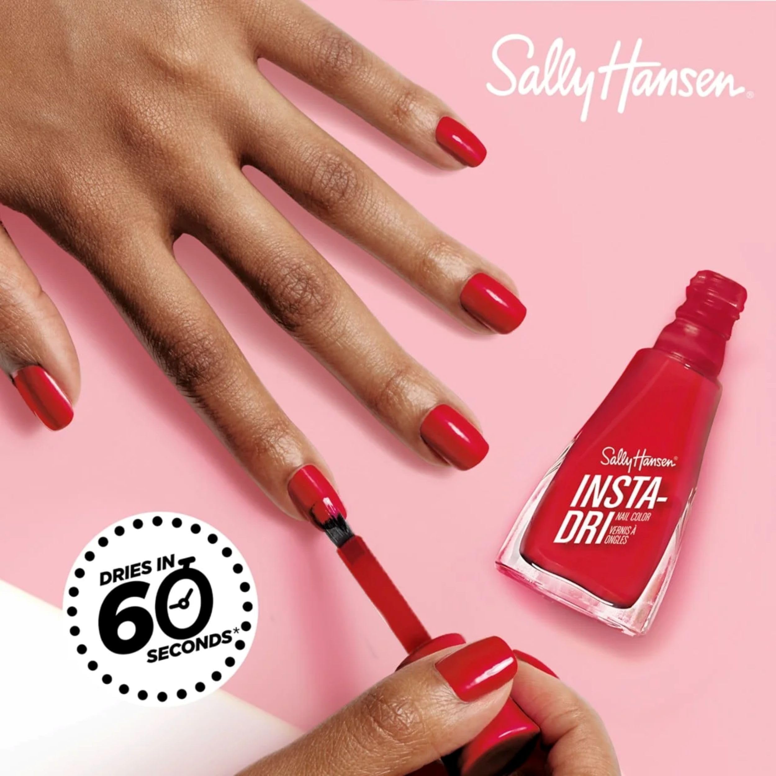 Sally Hansen Insta-Dri 361 Augmented Red-ality swatch.