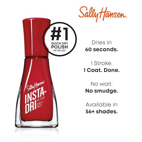 60-second dry time highlights quick errands with minimal wait and no smudges.