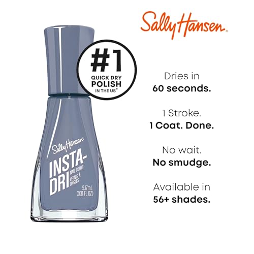 Sally Hansen Insta-Dri built-in base and top coat feature on polish.