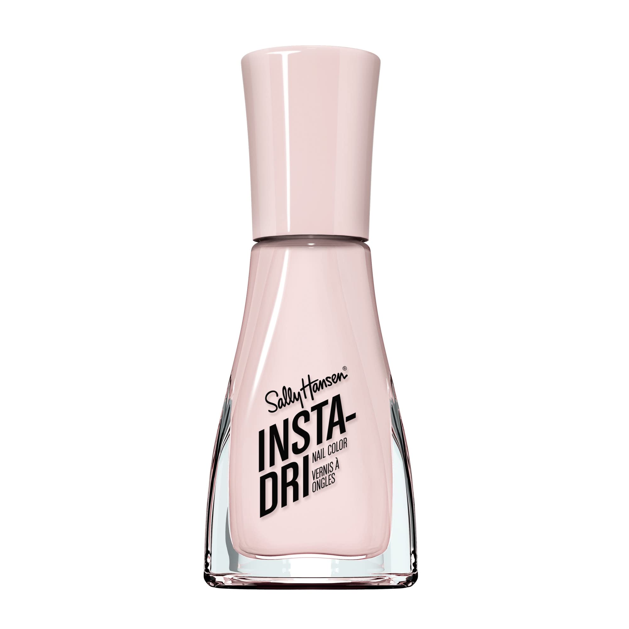 Sally Hansen Insta-Dri bottle closeup shows quick-dry formula for speedy nails