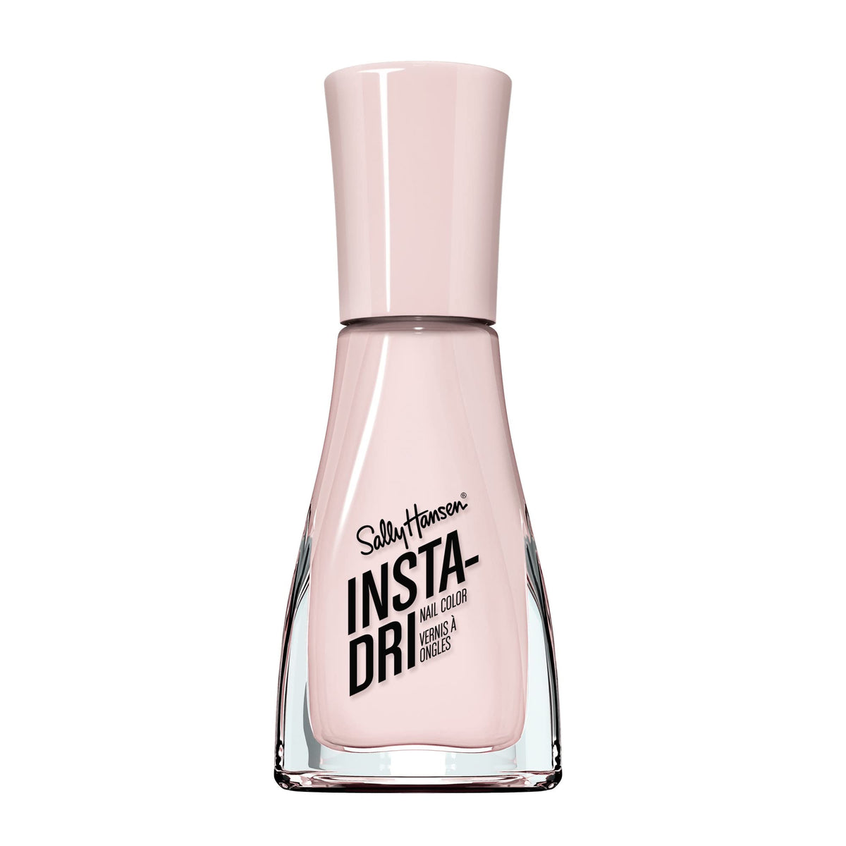 Sally Hansen Insta-Dri bottle closeup shows quick-dry formula for speedy nails