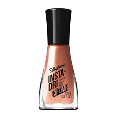 Sally Hansen Insta-Dri Chrome Top Coat Copper Crush bottle shows fast-dry metallic finish