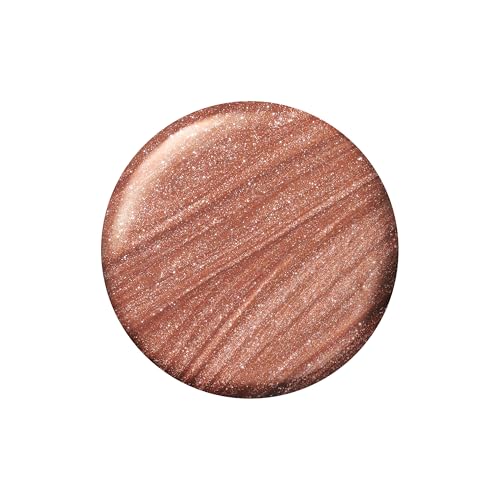 Sally Hansen Insta-Dri Chrome Top Coat Copper Crush swatch displays copper chrome shine