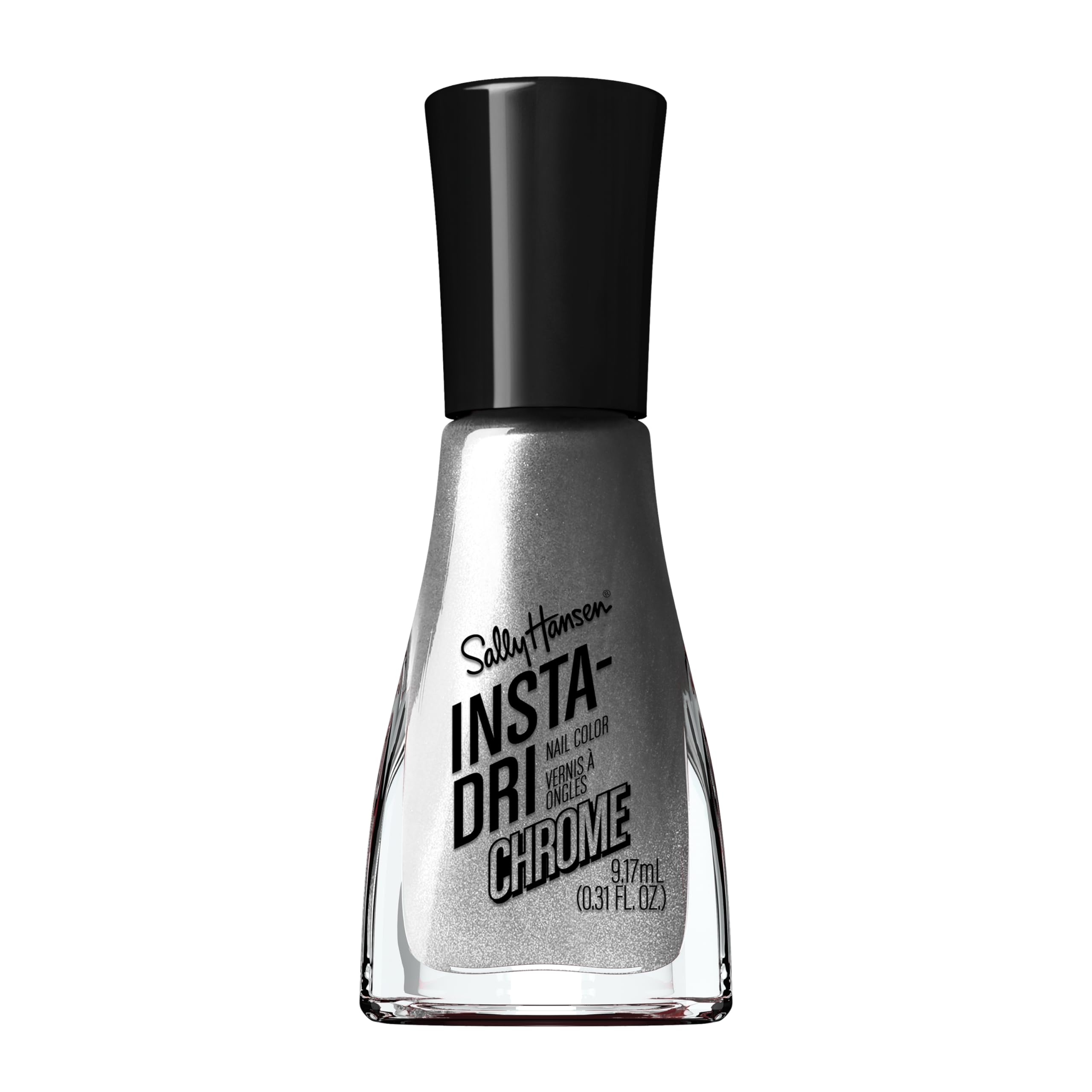 Sally Hansen Insta-Dri chrome top coat for steel-the-show shine in 60 seconds
