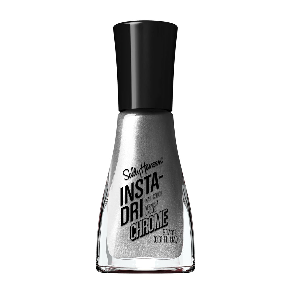 Sally Hansen Insta-Dri chrome top coat for steel-the-show shine in 60 seconds