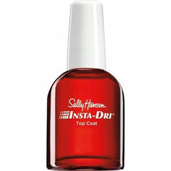 Sally Hansen Insta-Dri clear top coat showing one-coat coverage for fast results
