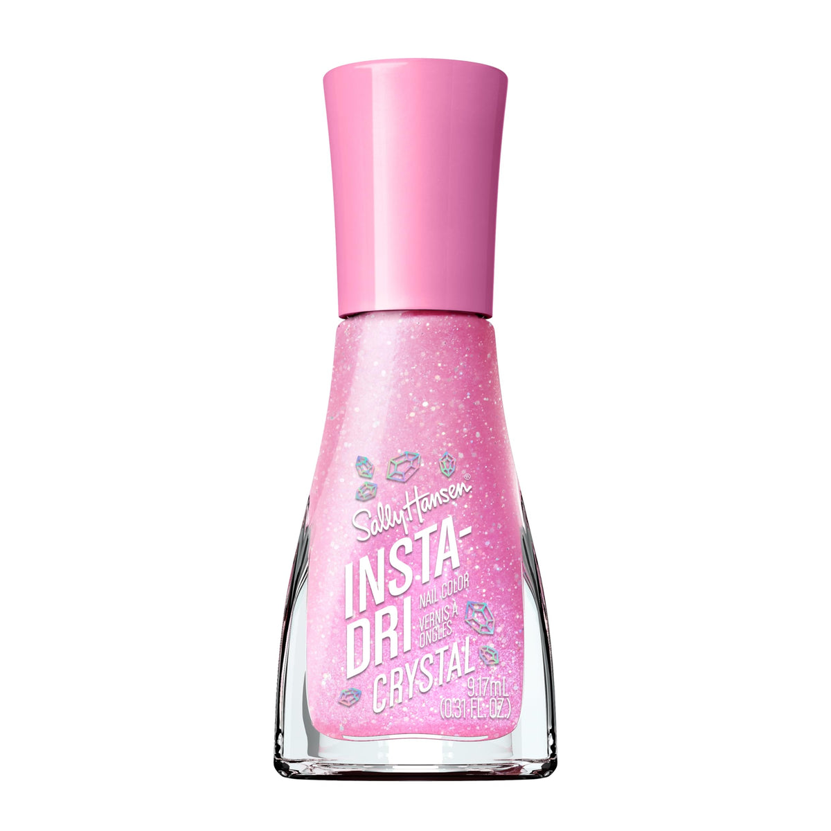 Sally Hansen Insta-Dri Crystal Quartz Queen, botella con acabado brillante y secado rápido