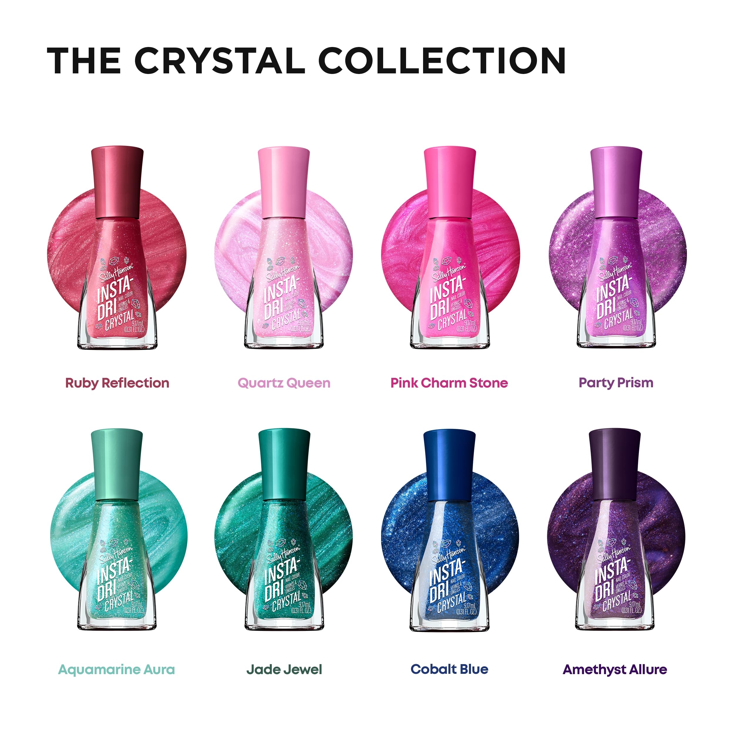 Sally Hansen Insta-Dri Crystal fórmula 3 en 1 para uñas.