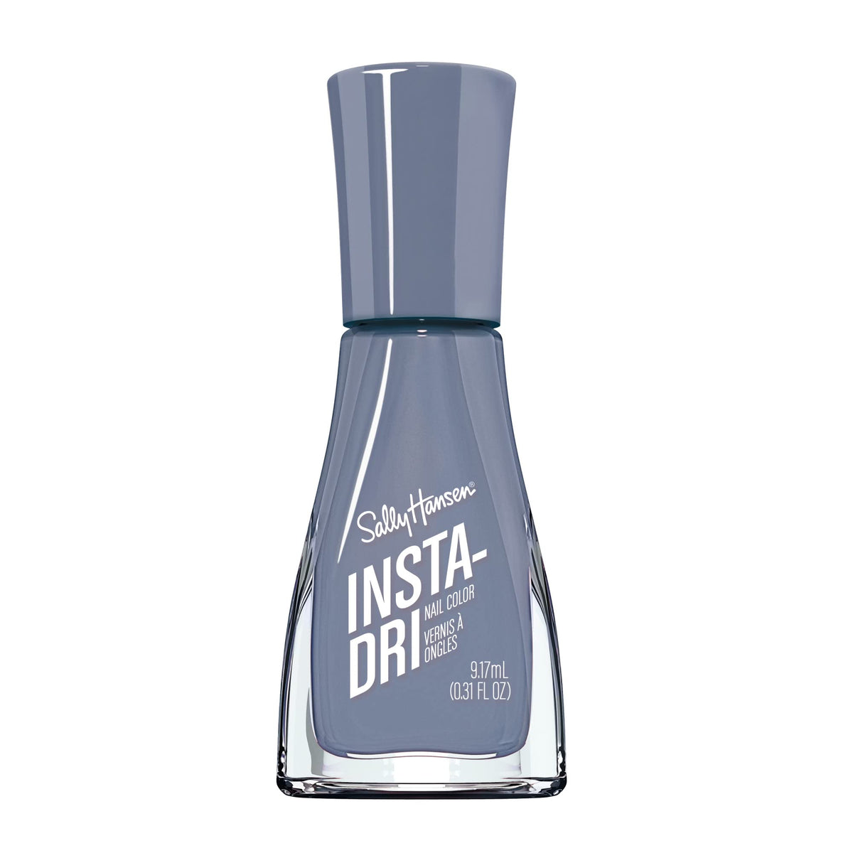 Sally Hansen Insta-Dri bottle close-up highlights fast-dry formula.