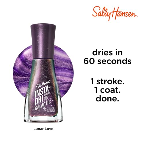 Sally Hansen Insta-Dri Galactic holographic shine under daylight.