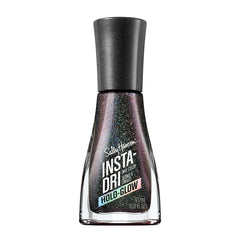 Sally Hansen Insta-Dri Holo-Glow Chrome Zone bottle with holographic silver finish.