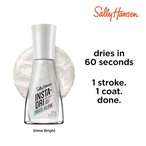 Sally Hansen Insta-Dri Holo-Glow cap closeup highlights ergonomic design