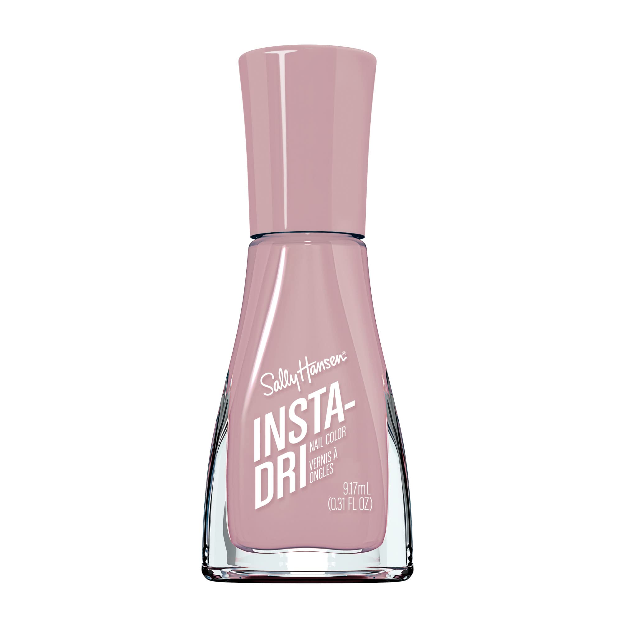 Sally Hansen Insta-Dri Hurry Plum bottle highlighting fast-dry formula.