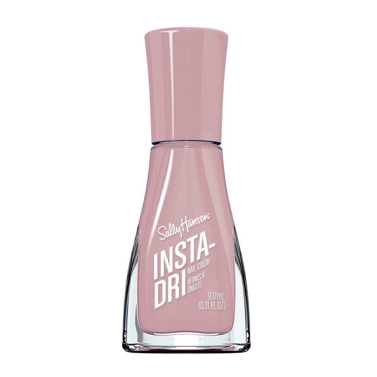Sally Hansen Insta-Dri Hurry Plum bottle highlighting fast-dry formula.