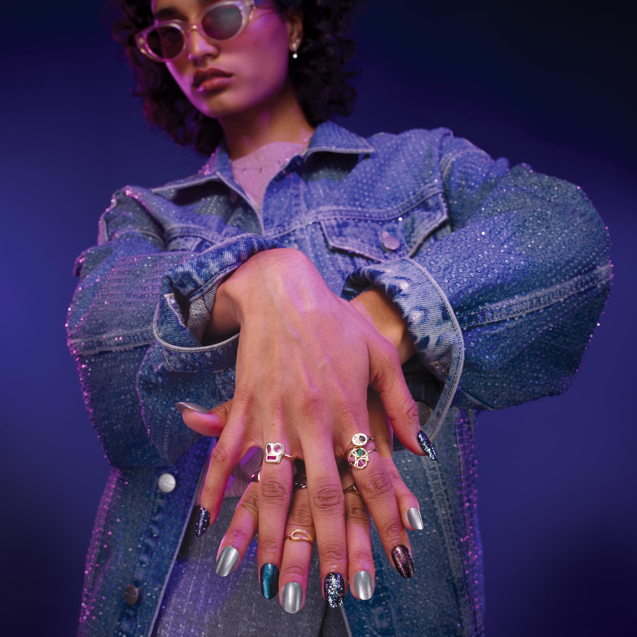 Sally Hansen Insta-Dri delivers long-lasting wear for a metallic chrome look
