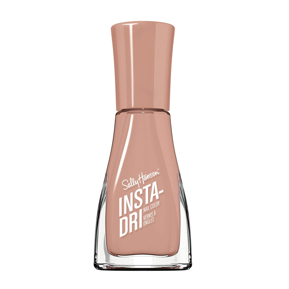 Sally Hansen Insta-Dri nail color bottle with quick-dry formula delivering a glossy taupe finish.