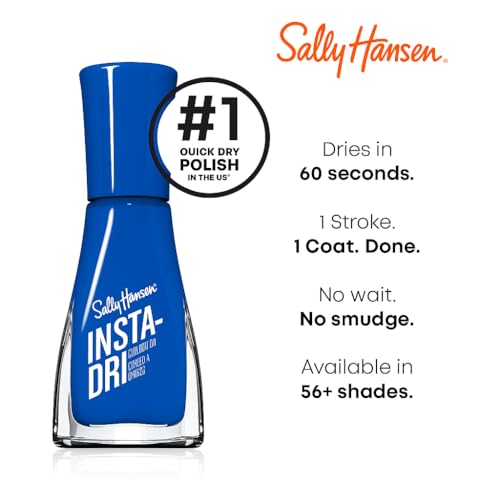 Sally Hansen Insta-Dri dries in 60 seconds, minimizing downtime.